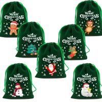 Bolsas de Terciopelo Navideñas Pequeñas 10pcs Bolsas de Dulces para Regalos - details 1
