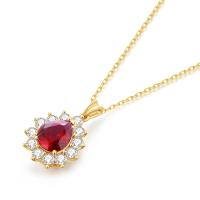 Colgante de Joyería de Oro 18K y Rubí Rojo Corundum Diseño Original para Mujeres - details 3