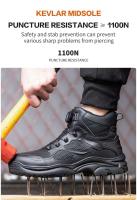 Botas de seguridad de invierno para hombre, ligeras y cómodas, punta de acero, zapatos de trabajo industriales antiperforación para exteriores, pie, 2025 - details 6