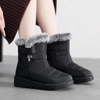 Botas impermeables de nieve de algodón de tubo nuevo High 2025 para mujer, zapatos casuales - details 12