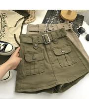 Falda de Denim de Cintura Alta para Mujer Estilo Coreano Versátil Cinturón Moda de Talla Grande - details 6