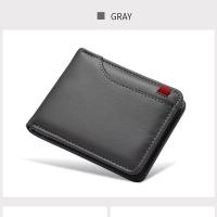Cartera corta clásica de alta calidad para hombre, billeteras plegables ultrafinas de cuero Pu para hombre, billeteras de negocios de Color sólido con bolsillo para monedas y tarjetas de crédito - details 16