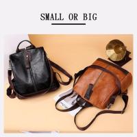 Mochila de Cuero pu antirobo para Mujer, bolso de mano, Bolsa de viaje informal - details 0