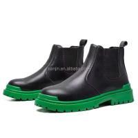 Nuevo Chaussure Femme 2025 antideslizante marca Color mezcla negro hombres blanco cuero verde Oxford botas cortas - details 10