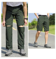 Pantalones de senderismo de secado rápido para hombre, pantalones de pesca ligeros convertibles, pantalones de trabajo Cargo con cremallera - details 2
