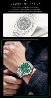 Reloj de Pulsera de Acero Inoxidable Estilo Casual Multifuncional Chronógrafo de Cuarzo - details 1