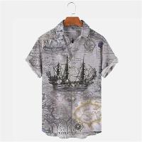 Camisa de moda retro para hombre, top informal de manga corta, moda hawaiana, camisa holgada y transpirable con botones, 2023 - details 10
