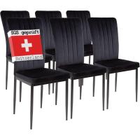 Silla de Comedor, Juego de 4 sillas, Negro - details 1
