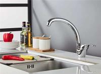 Grifo de latón, grifo mezclador de fregadero de cocina con caño giratorio de un solo mango frío y caliente, grifos de lavabo - details 1
