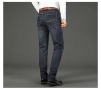 Vaqueros elásticos informales de pierna recta para hombre, pantalones vaqueros de trabajo azules y negros, modernos y clásicos, ropa de marca para hombre - details 3