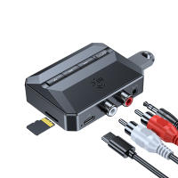 VAORLO Receptor de Audio con Bluetooth 5,3, adaptador inalámbrico de 3,5mm NFC, AUX, RCA, R/L, USB, u-disk/tarjeta TF, reproducción de música estéreo HIFI sin pérdidas con micrófono - details 13