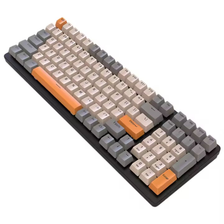 ZIYOU-Teclado mecánico LANG K6, 100 teclas, BT5.0, 2,4 Ghz, con cable, tres modos para ordenador de juegos - 1