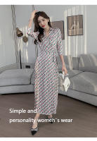 Vestido de noche Vintage para mujer, traje largo ajustado, estampado Y2K, informal, para fiesta y playa, Verano - details 105