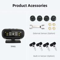 Jansite Solar TPMS sistema de supervisión de alarma de presión de neumáticos de coche pantalla inteligente advertencia de temperatura ahorro de combustible 4 sensores tipo automático - details 12