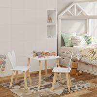 Mesa para Niños con 2 Sillas, Respaldo en Forma de Conejos, Mesa Infantil con Sillas para Jardin Infancia - details 3