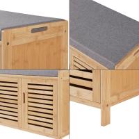 Banco Zapatero con Ventilación Buena Ahorro de Espacio con Bambú Tela 50 x 90 x 35 cm - details 2