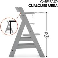 Set de Tronas de Bebé Evolutivas con Bandeja y Cojín de 2 Piezas |   Trona de madera regulable |   Silla Alta para Niños desde 6 Meses con Accesorios - details 2