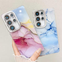 Funda de teléfono con revestimiento de patrón de mármol para Samsung Galaxy S25Ultra S24FE S24Ultra S23Ultra S25/S25 + Material IMD diseño de protección contra bulto de cámara para A16/A36/A56/A55/A35/A25/A15 - details 1