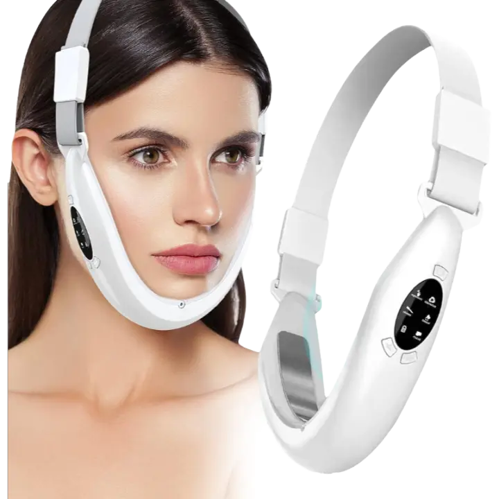 Dispositivo Reductor de Papada Firmeza Facial Cara Tonificador Masajeador de Rejuvenecimiento de Cuello Radiofrecuencia Terapia Facial LED Electroestimulador Facial Papada Masaje Sonico Tratamiento Antienvejecimiento - 1