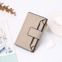 Cartera de cuero PU multifuncional portátil, cartera corta con cremallera de estilo coreano, monedero, tarjetero plegable de Color caramelo para uso diario - details 6