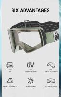 Kapvoe-Gafas de esquí fotocromáticas para hombre y mujer, máscara antiniebla para Snowboard, Kit de gafas de protección UV400, gafas de nieve, moto de nieve, Invierno - details 1