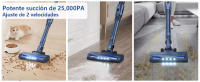 aspiradora inalámbrica W400, aspirador de pie automático, Varita flexible de 180 ° , palo ligero 6 en 1, potente con 25kPa - details 1