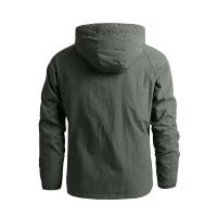 Chaifenko Men's Lightweight Jacket Impermeable con Capucha Parador de Viento Cierre de Cremallera - details 3