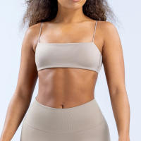 Nuevo sujetador de tiras de tacto suave sin costuras de LICRA para mujer, ropa interior deportiva transpirable elástica para Fitness, ropa interior deportiva de ocio - details 12