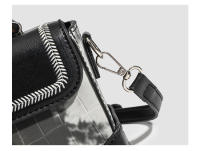 Bolso cuadrado pequeño de textura premium, bolso de mujer con patrón de cocodrilo, bolso de hombro de moda, bolso de mujer informal, versátil, de color contrastante - details 4