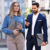 Bolsa de fieltro de lana para ordenador portátil, funda de 11 ", 12,9", 13 ", 13,3", 14 ", 15", 15,6 ", funda para portátil para macbook, Samsung, Huawei, Lenovo, a prueba de golpes - details 5