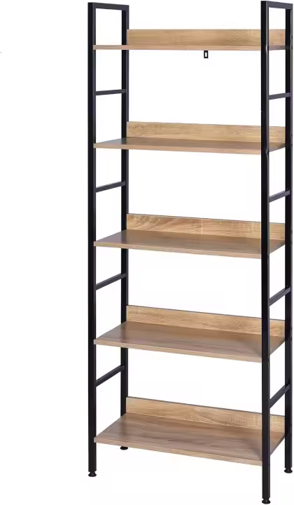 Estante de Metal Multifuncional para Almacenamiento y Organización Estante de Cocina con 5 Estantes de Metal + MDF 60x27,5x160CM - 1