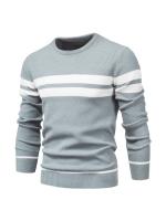 Nueva Suéter De Otoño Para Hombre Con Cuello Redondo Y Mangas Largas Patchwork Caliente Y Delgado Moda Casual Ropa De Hombre - details 2