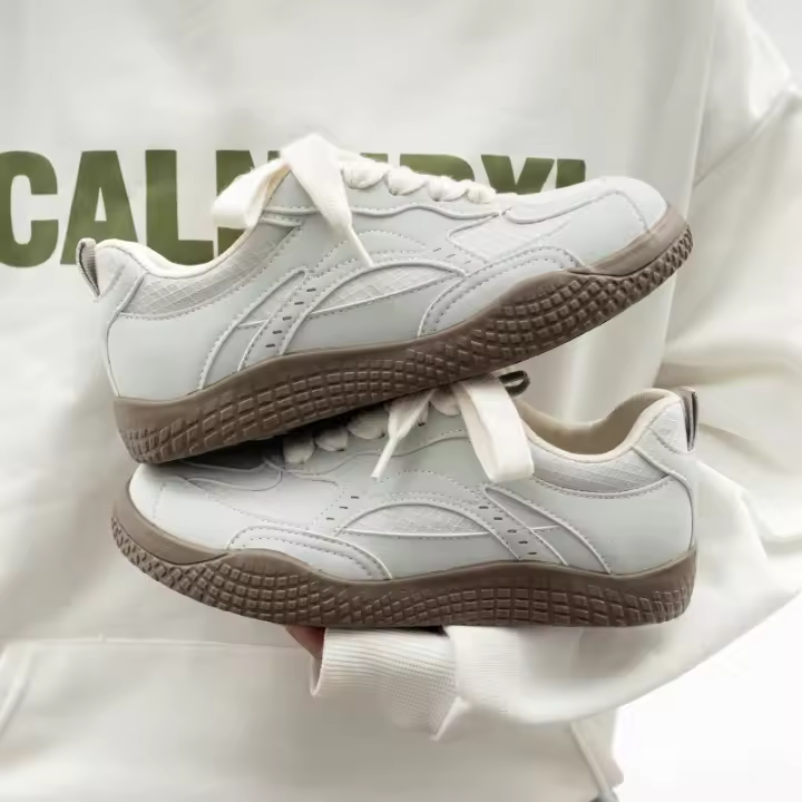 Zapatos De Placa Base Gruesa De Moda, Nuevos Deportes Casuales Transpirables Pequeños Zapatos Blancos - 1