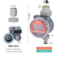 Temporizador de válvula de bola Solar, controlador de grifo de sincronización automática para jardín, grifo de riego, resistente al agua, alimentado por batería - details 1