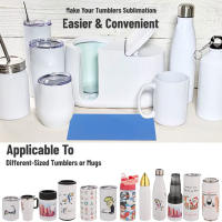 Juego de cubiertas de hoja de silicona, Impresión de transferencia de calor 3D, placa de silicona para tazas, vasos, accesorios - details 2