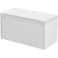 Banco Zapatero con Cajón Mueble Zapatero para 3 Pares de Calzado con Asiento Tapizado para Entrada Vestíbulo Dormitorio Aglomerado Polipiel 80 x 39 x 45 cm - details 0