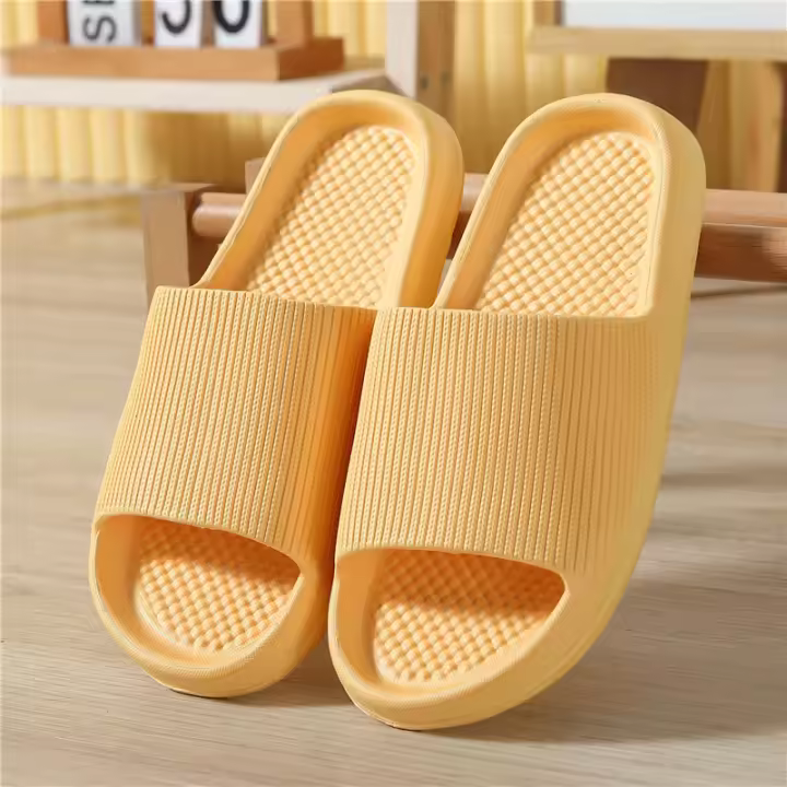 Pareja interior hogar baño antideslizante zapatillas de suela blanda. - 1
