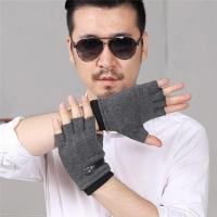 Hombre moda medio dedo masculino Casual guantes sin dedos hombres calidad guantes elásticos mitones invierno guantes cálidos para hombre - details 4