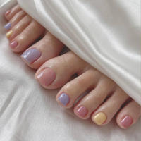 Kit de manicura Kawaii para uñas de gel coloridas cuadradas cortas en casa - details 4