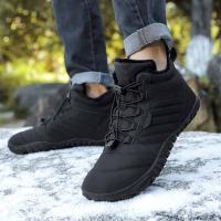 Zapatos descalzos con punta ancha para mujer y hombre, calzado minimalista forrado de piel, suela cero caída, botas de nieve cálidas para caminar al aire libre, Invierno - details 11