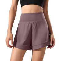 Pantalones cortos deportivos atléticos de cintura alta para mujer, Shorts deportivos de Color sólido para gimnasio, Yoga, entrenamiento, correr, bailar, Golf, tenis, con bolsillo - details 5