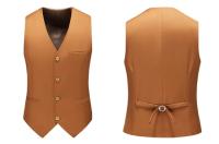 Chaleco de traje Formal de un solo pecho para hombre, talla grande 6XL, Color negro, verde, Color puro, baile de boda, vestido de fiesta Social de negocios - details 13