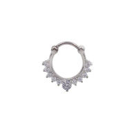 Anillo de titanio médico para la nariz, aro de Clip corporal, Color plateado y dorado, Piercing para el tabique, regalo de joyería, 1 unidad - details 7