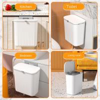 Cubo de basura de cocina para el hogar, cubierta deslizante colgante para puerta de armario, Cubo de almacenamiento, cubo de basura montado en la pared, blanco - details 2
