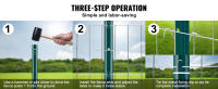 SucceBuy Postes de valla, postes en T de metal resistente para jardines, patios, granjas, verde - details 4