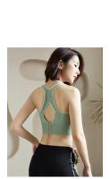 Sujetadores deportivos sexys con espalda cruzada para Yoga, camiseta sin mangas para mujer, Fitness, gimnasio, a prueba de golpes, sin costuras, entrenamiento para correr, ropa interior de secado rápido, chaleco - details 2