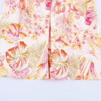 Falda plisada con estampado de moda para mujer, elegante vestido delgado de manga corta con cuello en V, regalo - details 11