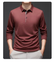 Nuevo POLO ajustado de manga larga, top de punto fino para hombre - details 6