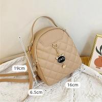Mochila pequeña Fashiona para mujer y niña, bolso de hombro de PU con rejillas, mini mochilas escolares sual - details 2