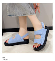 Sandalias de tacón medio, zapatos romanos, antideslizantes, suela suave, abiertas, para exteriores, sencillas, con suela gruesa - details 6